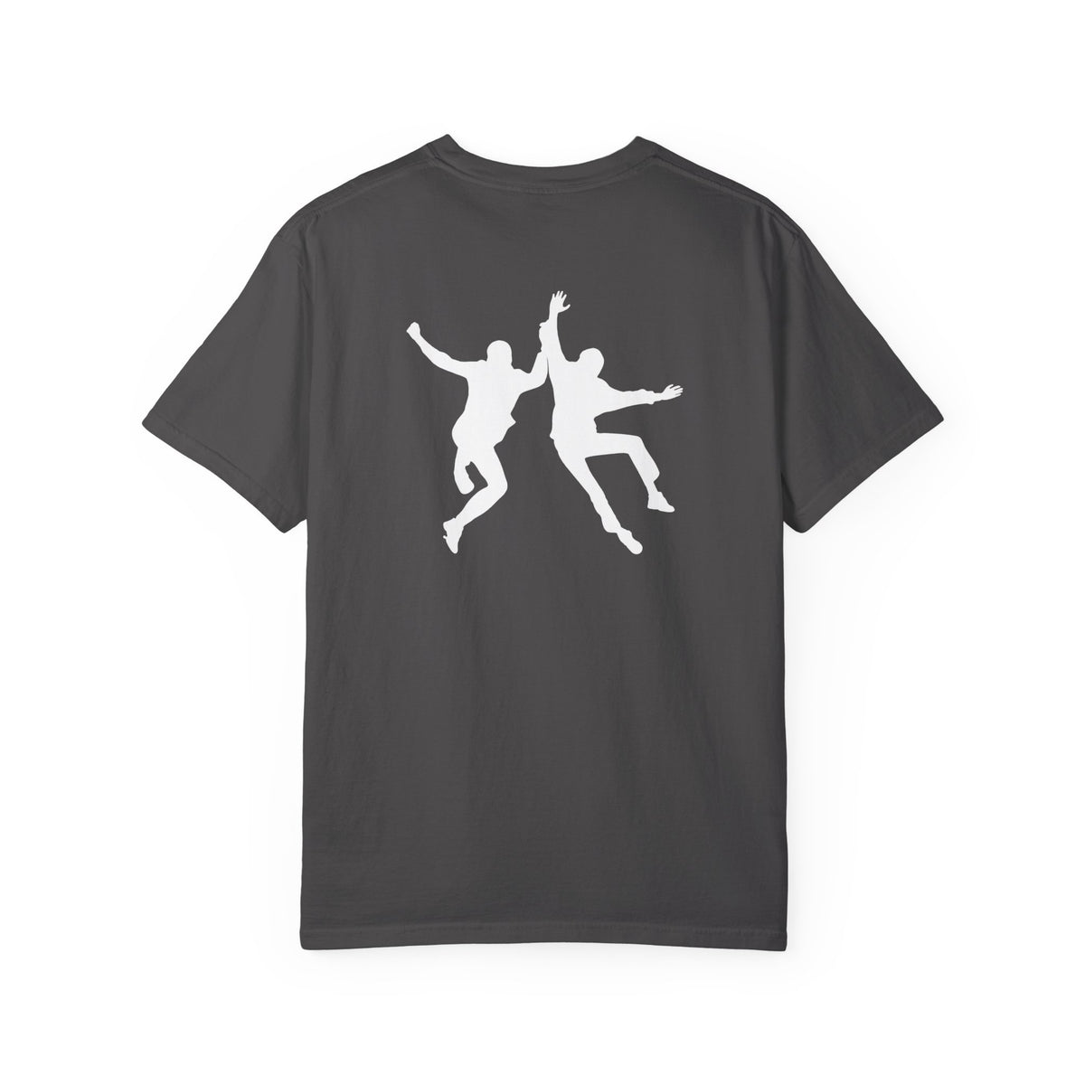 Jumping Twins Silhouettes T-shirt | Retro Jumping Duo Graphic